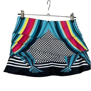 Lucky in Love Multicolor Geometric Mini Skirt